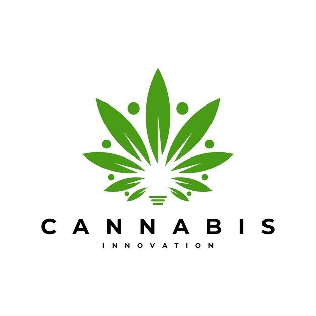 INNOVACIÓN DE CANNABIS LIGHT BULB MARIJUANA MEDICINA PARTNER LOGO ICON VECTOR Ilustración de las imágenes de las imágenes que se muestran en la imagen de la imagen