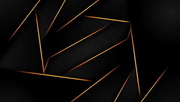 Innovación en el concepto deportivo de marco de oro negro abstracto
