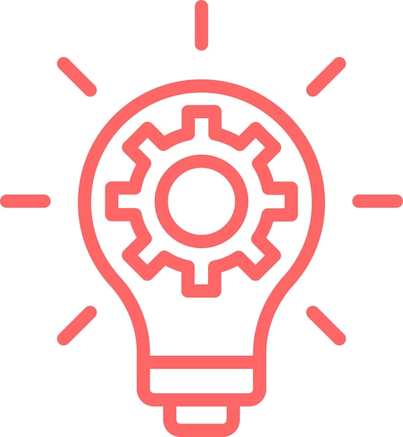 Innovación en el diseño vectorial Estilo del icono de la bombilla