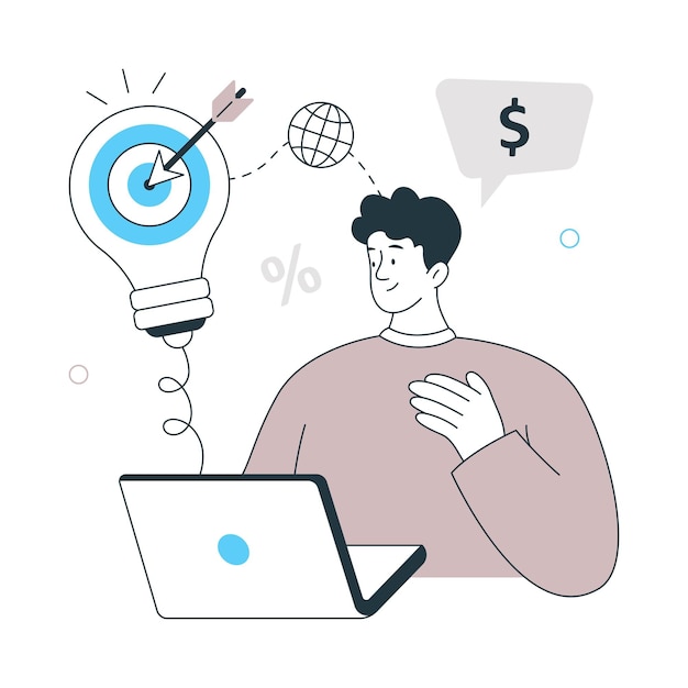 Innovación empresarial Diseño de estilo plano Ilustración vectorial EPS 10 Archivo
