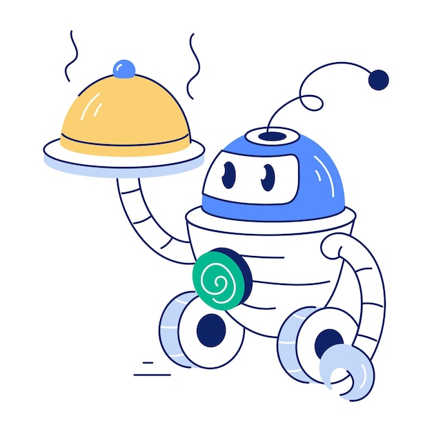 Innovaciones de la IA Ilustración dibujada a mano