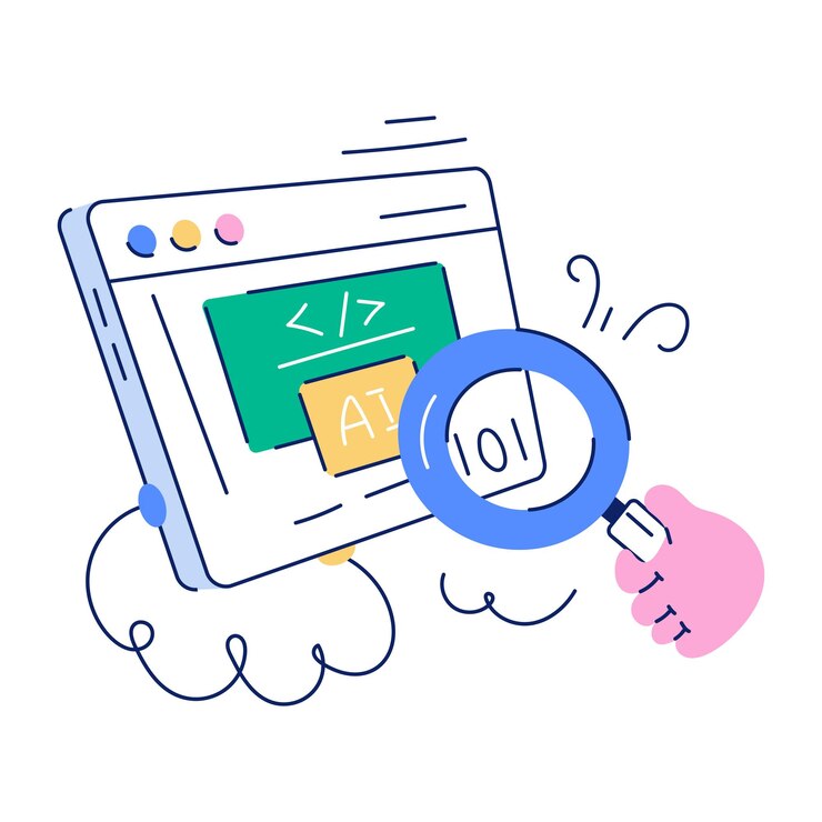 Vector innovaciones de la ia ilustración dibujada a mano