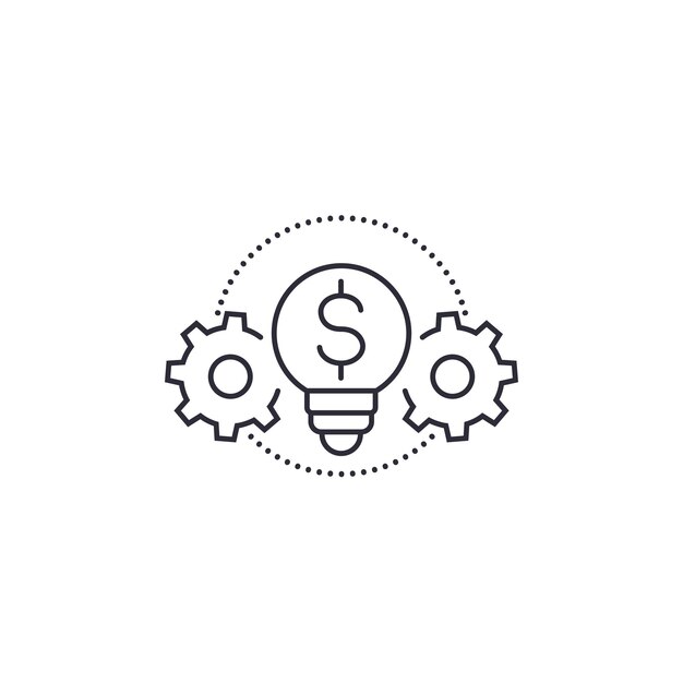 innovaciones de la línea de tecnología financiera icono