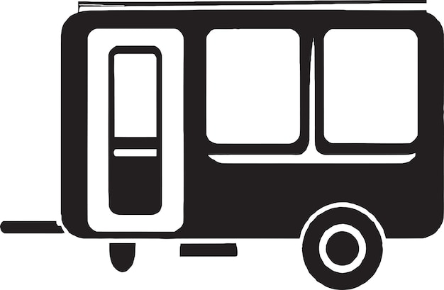 Innovador logotipo vectorial de autocaravana para su marca de viajes de última generación