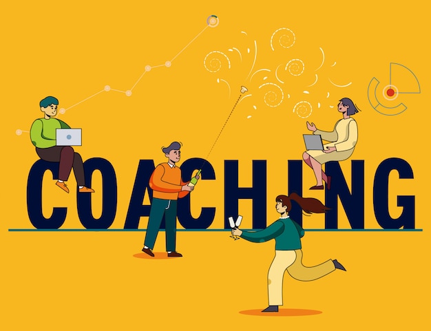 Inscripción coaching, mayúsculas y personas