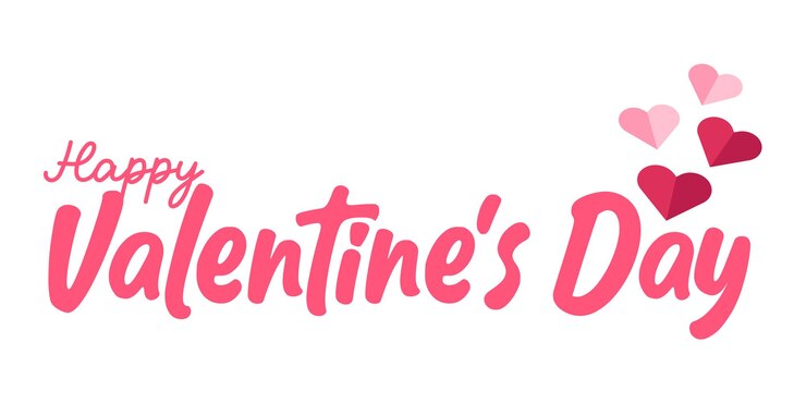Inscripción con letras de Feliz Día de San Valentín