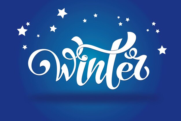 Inscripción de letras de invierno Logotipos y emblemas de invierno para invitación Ilustración vectorial