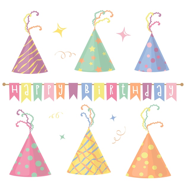 Inscripciones festivas letras de colores cumpleaños gracias fiesta