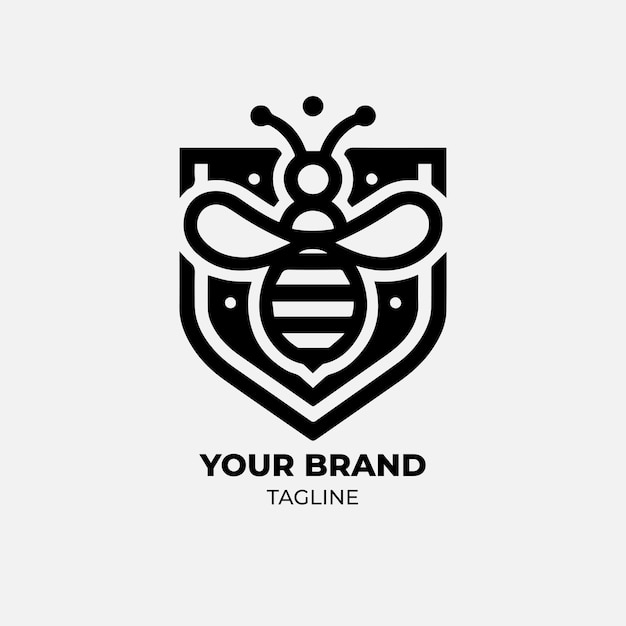 INSECT LOGO BEE 2 en blanco y negro