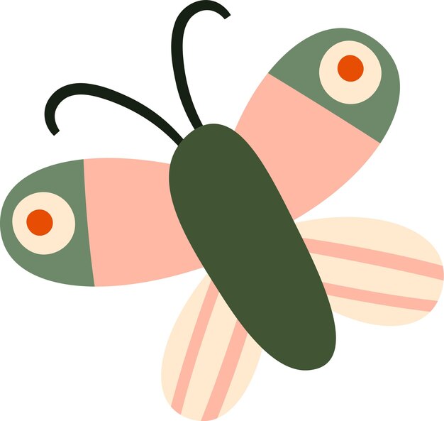 El insecto volador mariposa