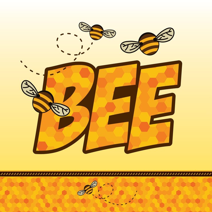 Insignia de abeja y etiqueta