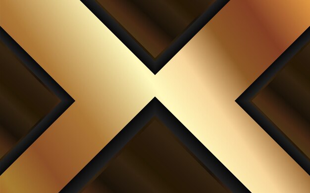Insignia abstracta moderna Fondo dorado Color degradado Vector Premium