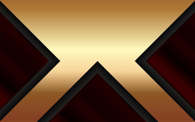 Insignia abstracta moderna Fondo dorado Color degradado Vector Premium