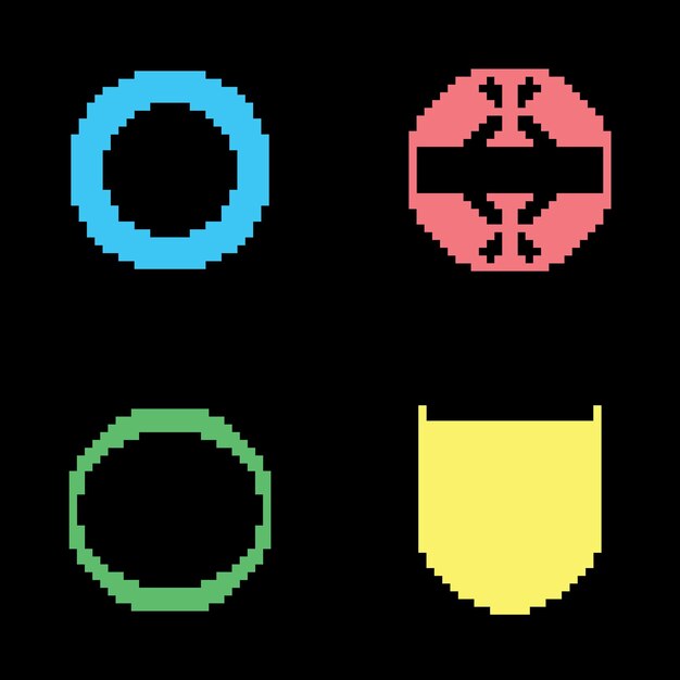 La insignia de arte de píxeles es estética vintage y diseño de sprite retro.