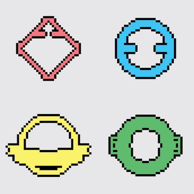 La insignia de arte de píxeles es estética vintage y diseño de sprite retro.