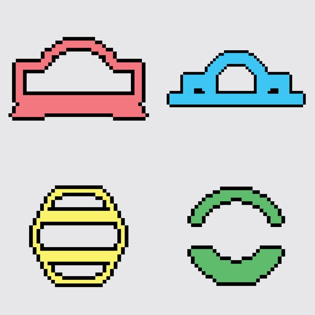 La insignia de arte de píxeles es estética vintage y diseño de sprite retro.