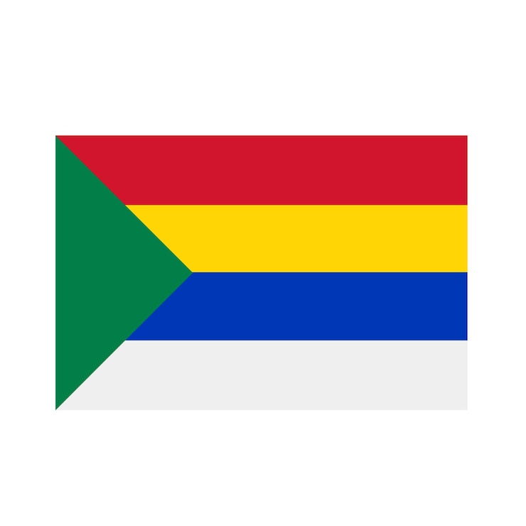 Vector insignia de la bandera de la religión drusa cinco colores representan 5 pilares