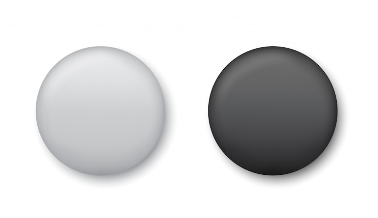 Vector insignia en blanco y negro en blanco realista