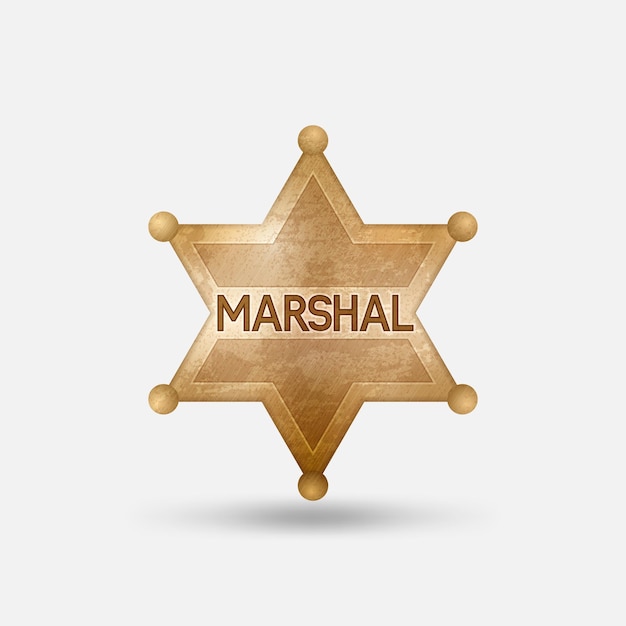 Insignia de bronce de época Estrella del Mariscal