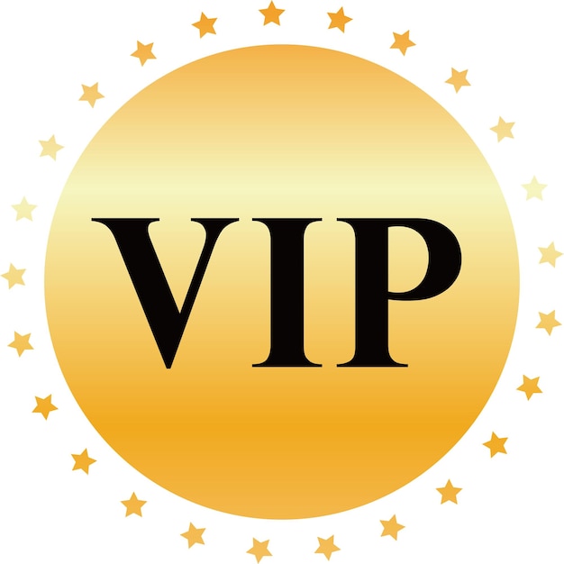 Insignia de calidad VIP o etiqueta de elemento