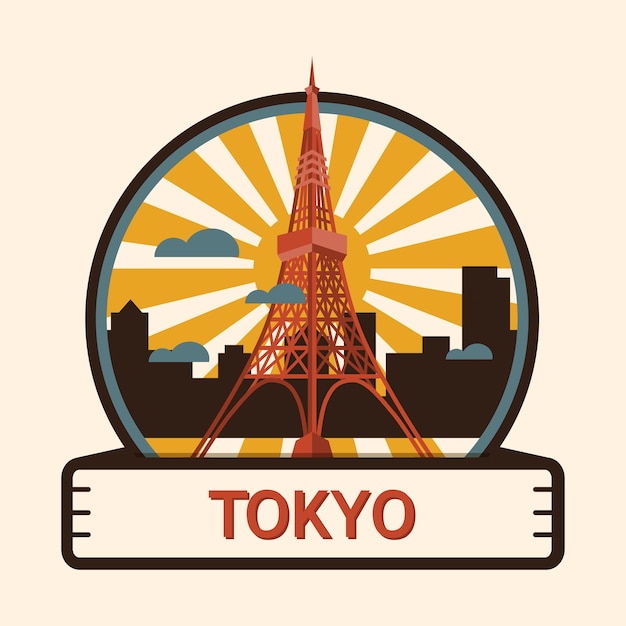 Insignia de la ciudad de tokio, japón