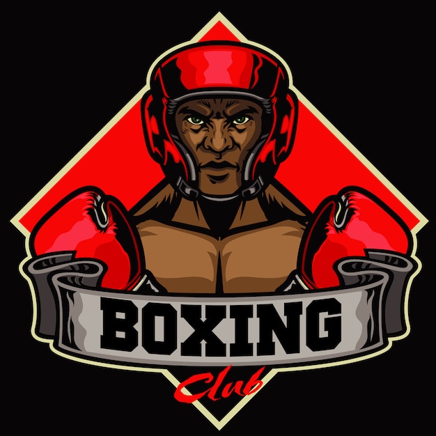 Vector insignia del club de boxeo