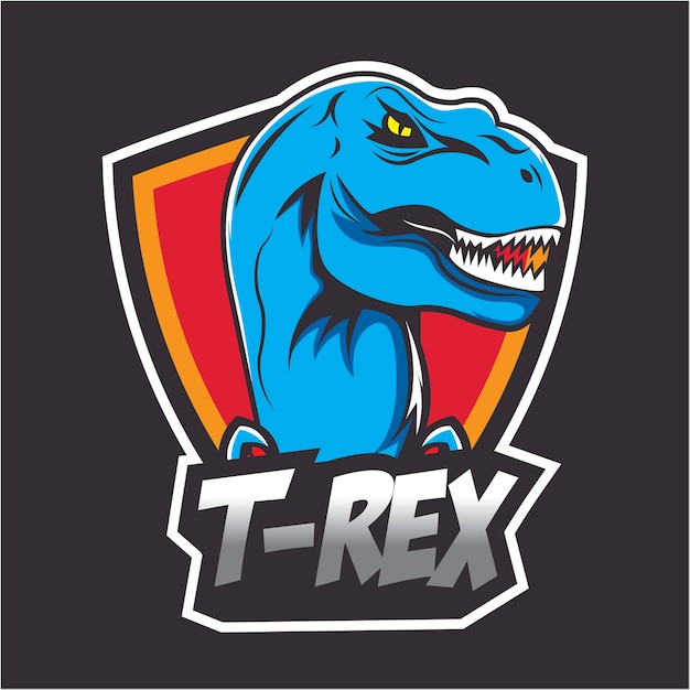 Insignia de diseño de dinosaurio