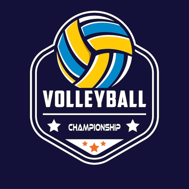 Insignia de diseño de voleibol, logotipo estadounidense