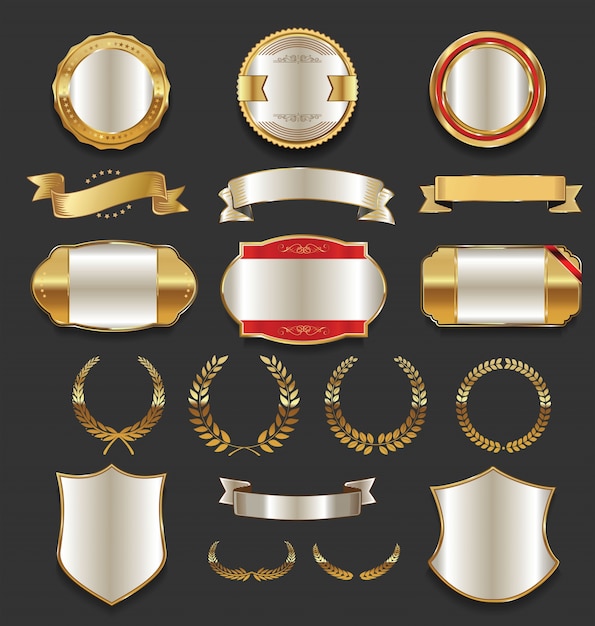 Insignia dorada de lujo