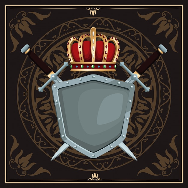 Vector insignia del emblema medieval