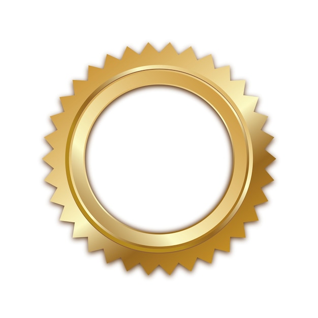 Insignia de engranajes dorados