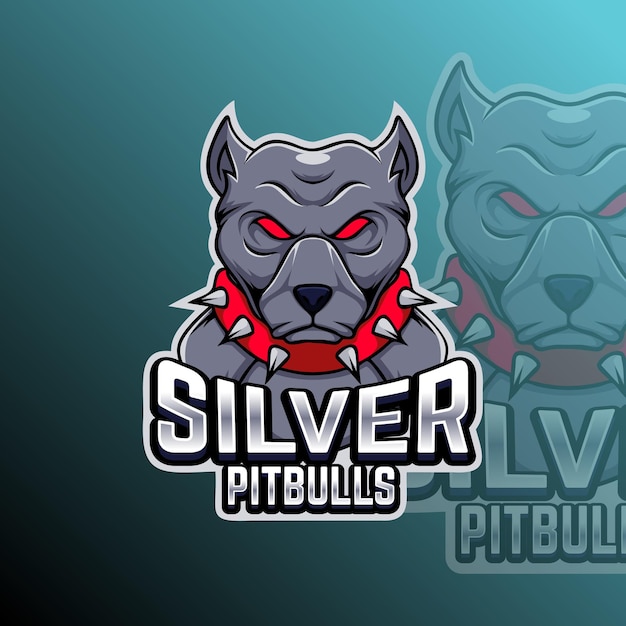 La insignia del equipo de animales de Silver Pitbulls.
