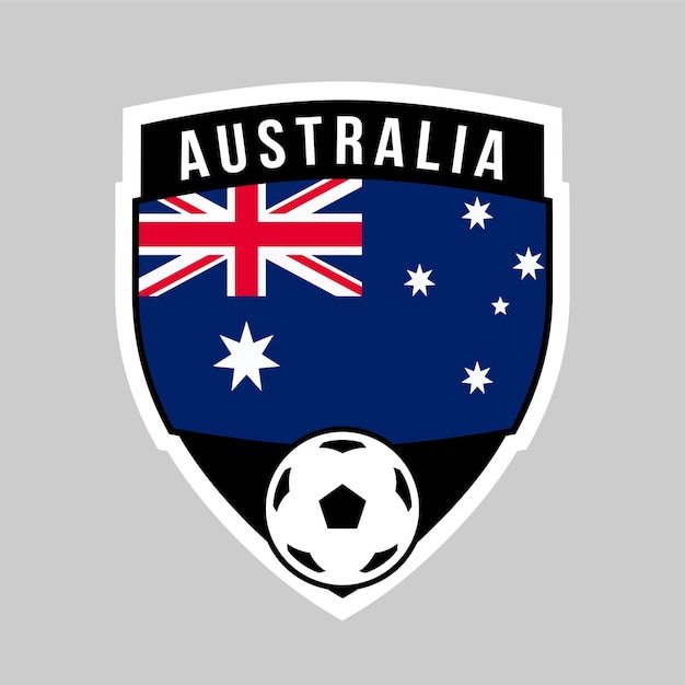 Insignia del equipo del escudo de australia para el torneo de fútbol