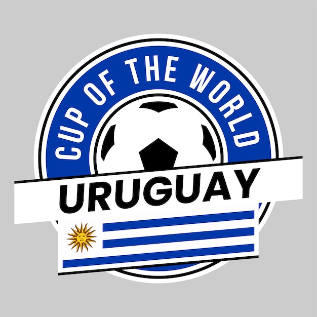 Vector insignia del equipo de uruguay para el torneo de fútbol