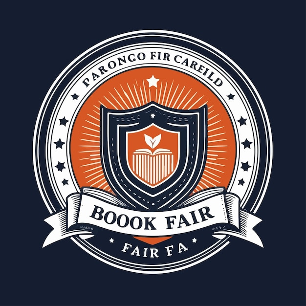Insignia y escudo del logotipo de la Feria del Libro
