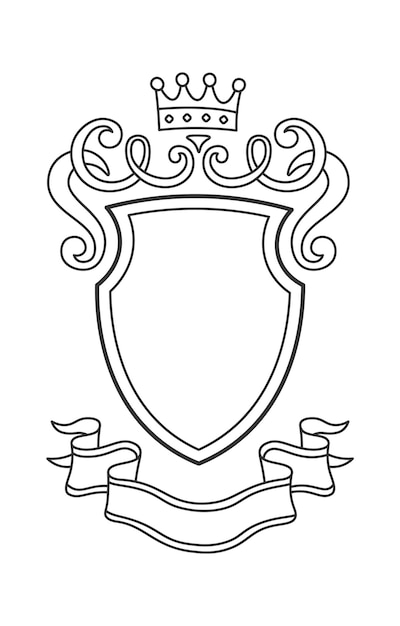 Insignia del escudo real heráldico