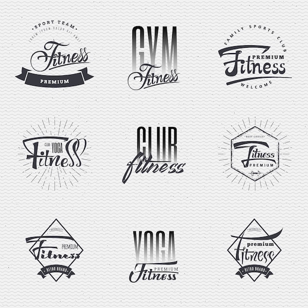 Vector insignia de fitness