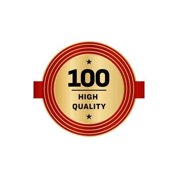 La insignia de garantía de alta calidad Red Seal 100