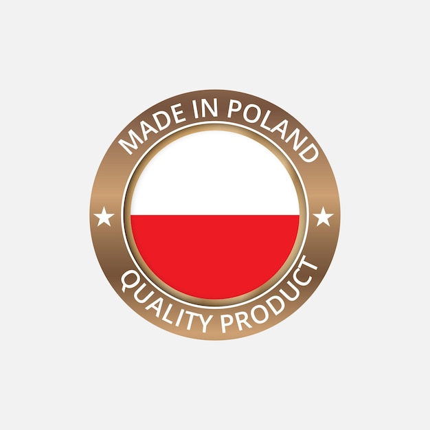 Vector insignia hecha en polonia