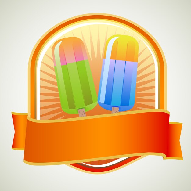 insignia de helado colorido