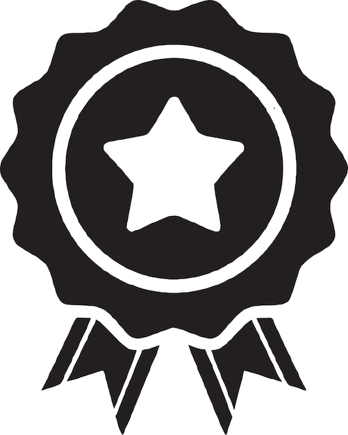 Insignia con icono de Vector de estrella