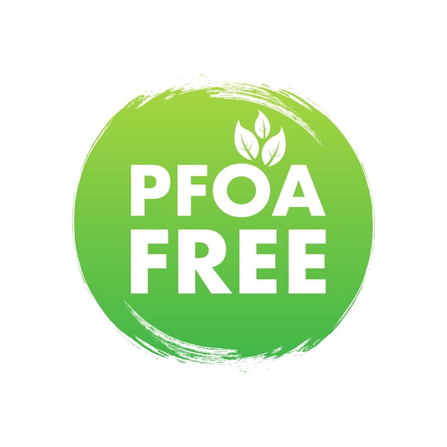 Insignia de icono verde libre de PFOA Ilustración de stock vectorial