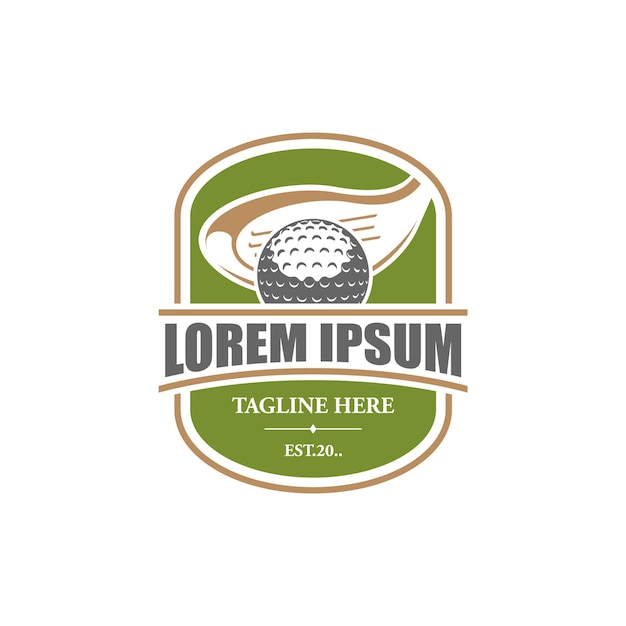 Insignia del logotipo del club de golf