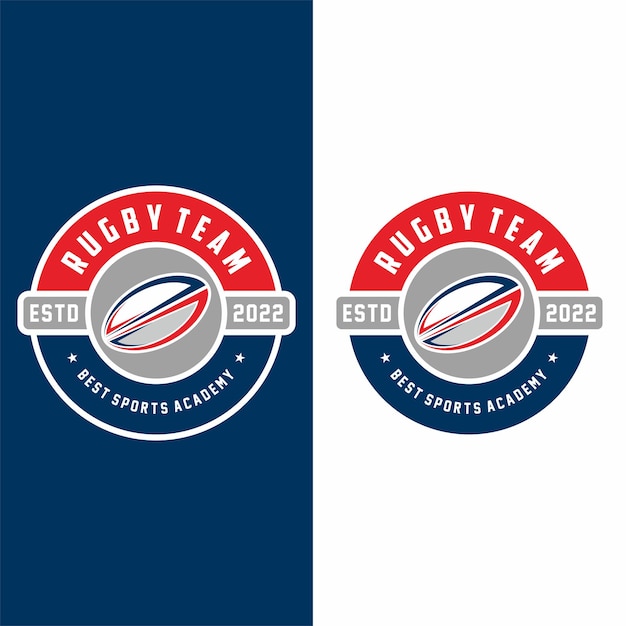 Vector insignia de logotipo deportivo american rugby