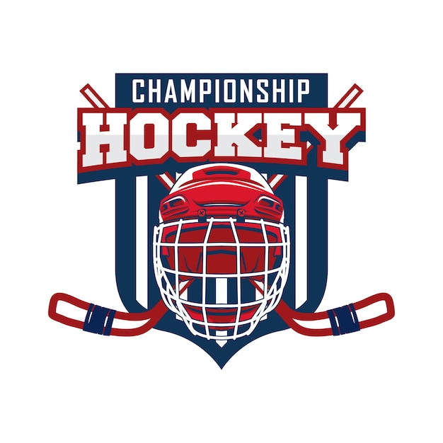 Insignia del logotipo del torneo deportivo de hockey sobre hielo