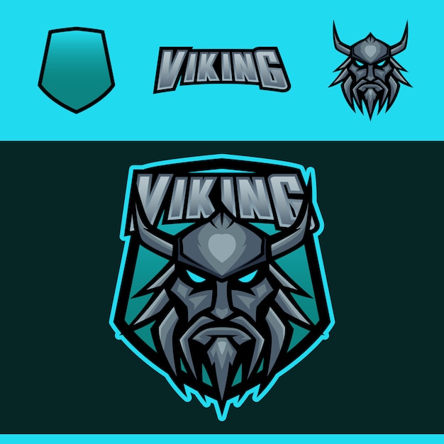 Insignia de la mascota de viking esport