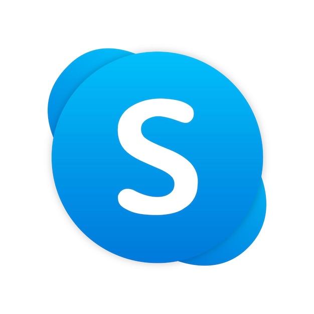 Vector insignia moderna icono de skype