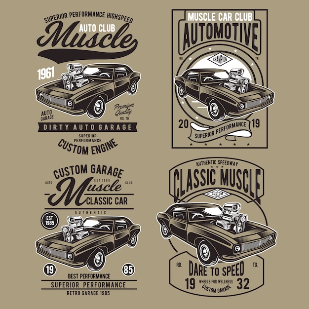 Vector insignia de muscle car