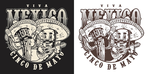 Insignia de músicos de cactus y pimienta
