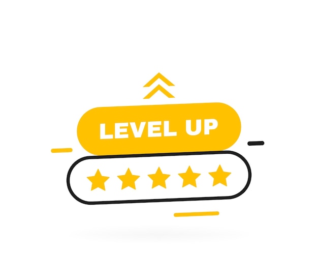 Insignia de nivel superior con diseño de plantilla de banner de cinco estrellas para marketing empresarial y publicidad Ilustración vectorial moderna